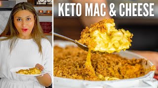 KETO MAC AND CHEESE 2 WAYS How to Make Cauliflower Mac amp Cheese  Low Carb Pasta Mac and Cheese [upl. by Borlase13]