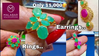 Gemstone Jewellery Starting 1gram From MalabarRuby EarringsEmeralddeeyarajajinagar bangalore [upl. by Taryn]