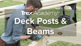 How to Install Deck Frame Beams and Posts  Trex Academy [upl. by Drawd200]