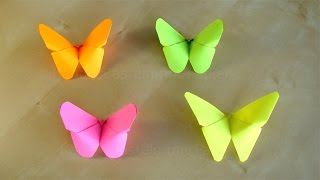 Basteln Origami Schmetterling falten mit Papier Leichte Deko selber machen 🦋 [upl. by Hankins]