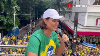 Michelle Bolsonaro discursa na Paulista quotChegou o momento da libertaçãoquot [upl. by Afton]