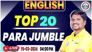 Top 20 Para Jumbles  Sentence Rearrangement Tricks Para Jumbles in English for Bank Exams [upl. by Soigroeg]