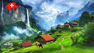 Wengen Lauterbrunnen Switzerland 🇨🇭 Best Walking Tour 4K  Most Beautiful Swiss Villages [upl. by Thier]