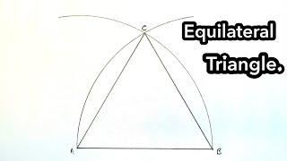 How To Construct An Equilateral Triangle  Side 10cm [upl. by Vachill]