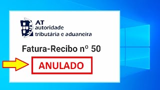 Como anular Fatura Recibo Portal das Finanças [upl. by Rehpotsyrk]