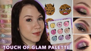 Touch of Glam Beauty Not Your Basic Batch Palette  Swatches and 3 looks [upl. by Ellennoj81]