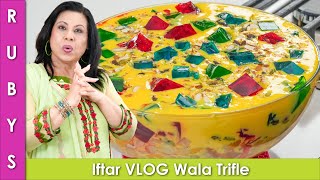 Iftar Dawath VLOG Wala Trifle Custard Recipe in Urdu Hindi  RKK [upl. by Hsara]