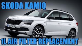 Skoda KAMIQ 10L air filter replacement Murphyslaw [upl. by Asyar]