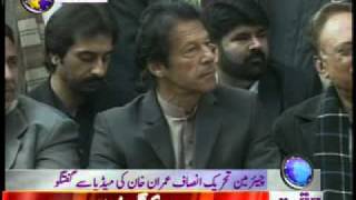 Chairman PTI Imran Khan Media Talk at Lahore 12 January 2012 [upl. by Jeni]