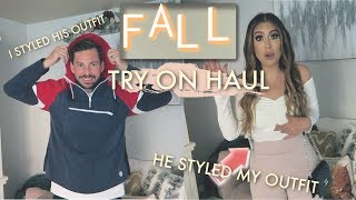 FALL TRY ON HAUL amp HUSBANDWIFE STYLE EACH OTHER [upl. by Cerell]