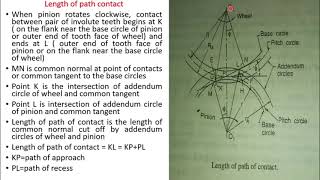 THEORY OF MACHINE AND MECHANISM  LENGTH OF PATH AND ARC OF CONTACT  INVOLUTE SPUR GEAR [upl. by Encrata71]