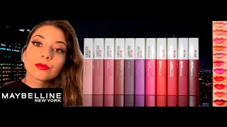 Batons Líquidos Maybelline Superstay Matte Ink  Batom bomba  Review [upl. by Silrac175]