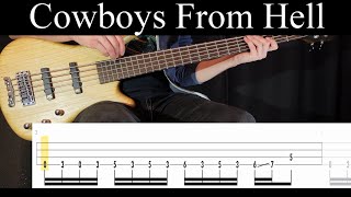 Cowboys From Hell Pantera  Bass Cover With Tabs by Leo Düzey [upl. by Gustaf]