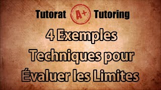 Calcul Différentiel 4 Exemples pour Évaluer les Limites  CEGEP au Québec [upl. by Ahsilra]