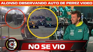 ¡SE FILTRO VIDEO DEL MOMENTO EXACTO EN QUE ALONSO DETALLA EL AUTO DE SERGIO CHECO PÉREZ GP BAHREIN [upl. by Sarazen]