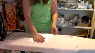 Ironing Silk onto Freezer Paper [upl. by Mackenzie443]