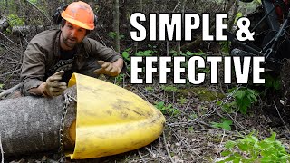 Using a Skid Cone to Move Logs for a Cabin [upl. by Travers805]