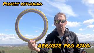 Returning AEROBIE PRO FLYING RING 🥏 like a Boomerang 🪃 [upl. by Nelle763]