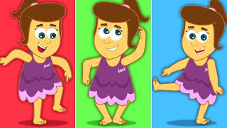 Head Shoulders Knees And Toes Kids Song  Classic Rhyme  HooplaKidz [upl. by Cozza]