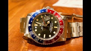 AWESOME VINTAGE WATCH Rolex GMT Master 1675 [upl. by Arraic404]