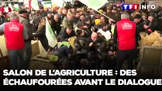 Salon de l’agriculture  des échauffourées avant le dialogue avec Emmanuel Macron [upl. by Tepper]