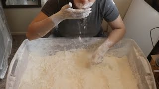 Big Bucket of Cornstarch ASMR with Handfuls [upl. by Eellac]