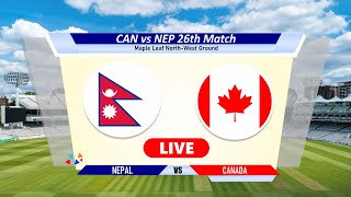 🔴Nep vs Can Live Odi  CWC LeagueII  Nepal vs Canada Live Cricket Match Today Score amp Commentary [upl. by Eissej]