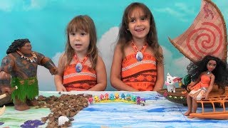 Moana Story Disney Moana Toy Set Maui Hatchimals Collectibles Moana and Maui Dolls Moana Boat [upl. by Noyr186]