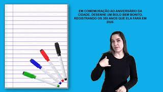 Atividade de Arte em LIBRAS sobre o aniversário de Atibaia2020 [upl. by Dyche]