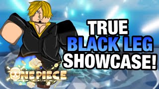 AOPG How To Get True Black Leg and Full Showcase A One Piece Game  Roblox [upl. by Ahsitra]