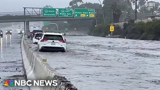 Unexpected flash floods in San Diego destroys homes roads [upl. by Barth]