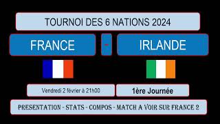 FRANCE  IRLANDE  1ère journée du tournoi des 6 nations 2024 [upl. by Nawak]