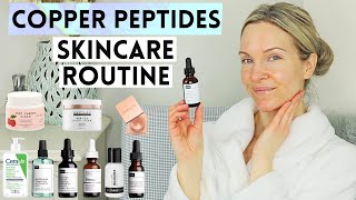 ANTIAGING SKINCARE ROUTINE USING COPPER PEPTIDES [upl. by Hodess51]