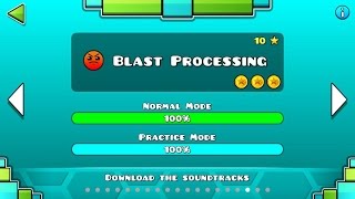 Geometry Dash  Level 17 Blast Processing All Coins [upl. by Yatnod271]