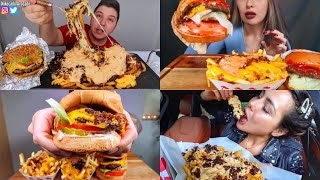 ASMR Best Fast Food Burger  Cheese Fries Mukbang Compilation  Satisfying Big Bites [upl. by Hastie]