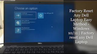 Factory Reset Any Dell Laptop Easy Method  Windows 1011  Factory reset Dell Laptop stepbystep [upl. by Jesus]