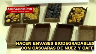 Perú Fabrican envases biodegradables con cáscaras de nuez y café [upl. by Wilda541]