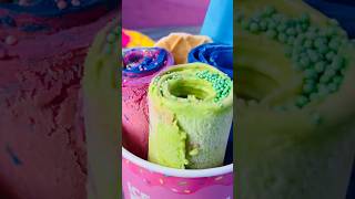 Irresistibly Sour Ice Cream Rolls 🩷💙💚 [upl. by Marceau]