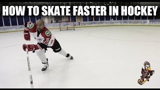 How To Skate Faster In Hockey Video Tutorial  Forward Stride Tips [upl. by Adnam]