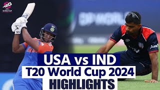 USA vs IND T20 World Cup 2024 Highlights United States vs India T20 World Cup Full Highlights [upl. by Ahsii]