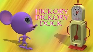 Hickory Dickory Dock  Nursery Rhyme With Lyrics  3D Cartoon Animation Songs for Children [upl. by Eremehc]