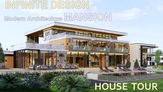 INFINITE DESIGN  House Tour MODERN ARCHITECTURE MANSION HOUSE [upl. by Novyad]