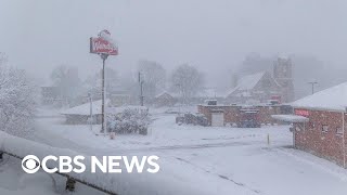 Second winter storm to bring snow flash flooding across US [upl. by Roel473]