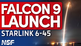 SpaceX Falcon 9 Launches Starlink 645 [upl. by Eatnoled]