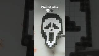 painting Scream 🤍🖤pixelart [upl. by Yerbua]