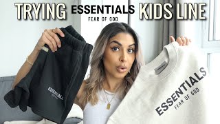 I Tried Fear of God Essentials KIDS LINE [upl. by Spieler827]