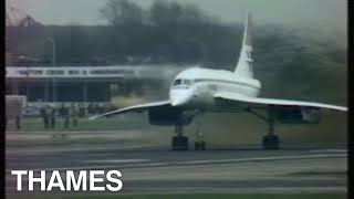 Concorde Inaugural flight  Heathrow Airport  1976 [upl. by Ameen162]