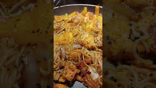 Chicken shirataki noodles stir fry mukbang noodles shorts [upl. by Arinay21]