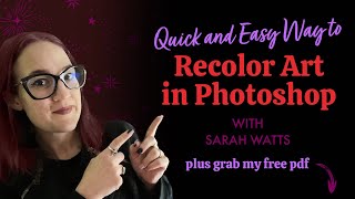 Quick and Easy Way to Recolor Art in Photoshop [upl. by Brit]