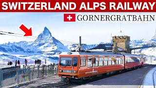 🇨🇭Riding the Scenic Matterhorn Railway from Zermatt  Gornergratbahn in Switzerland [upl. by Iz]